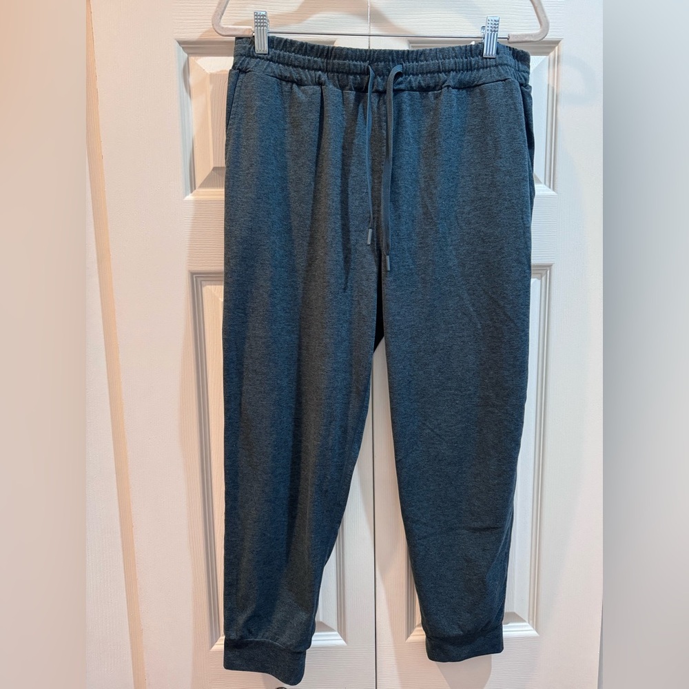 Quince Forest Green Midrise Flowknit Joggers
